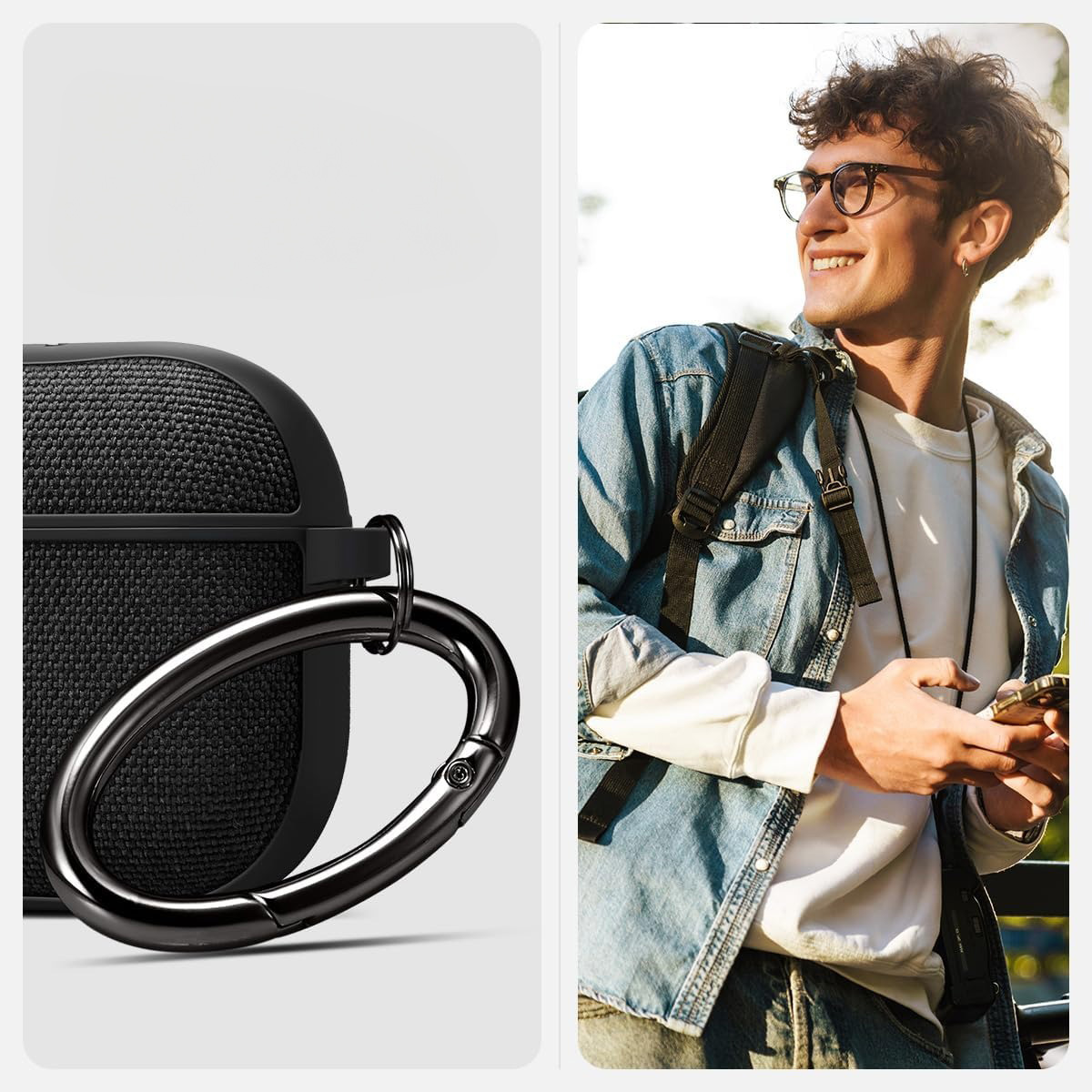 Oryginalne etui od marki Spigen z serii Urban Fit dla AirPods 4, czarne